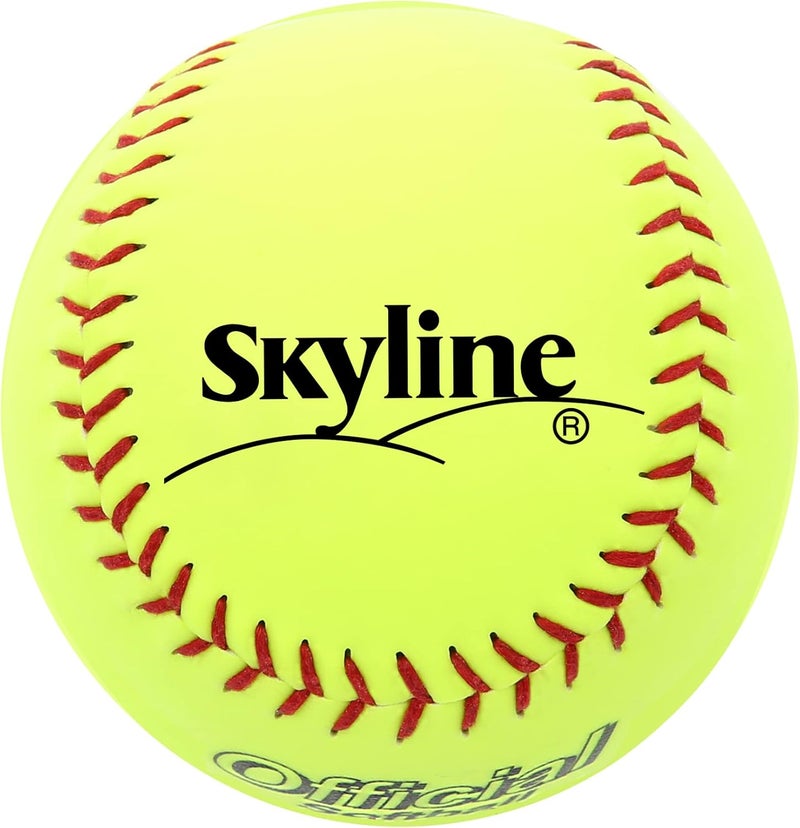 SKYLINE SL-12 Softballs 6 Pack - 12 Inch Official Size and Weight Softball Game, Training Ball for Batting, Fielding, Pitching, Practice - Image 3